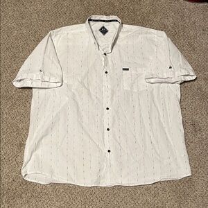 Blanc du nil white premium white button down shirt Mens 4XL rip stop cotton